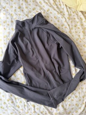 Layers Gray Zip-Up Athletic Jacket